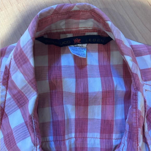Parasuco Red and White Checkered Men's Button up Shirt - Picture 2 of 6